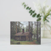 木材はがきのログキャビン ポストカード (スタンド正面)