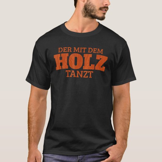 木材はランバージャックスプルースのチェーンソーを踊る Tシャツ (正面)
