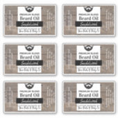 木材ひげ素朴油ラベル（具材あり） シール (正面)