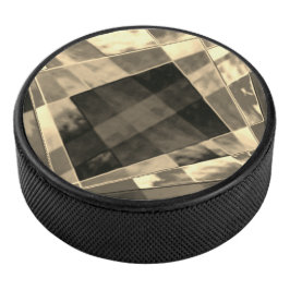 木材やベージュ色のトーンで傾斜した長方形？ アイスホッケーパック