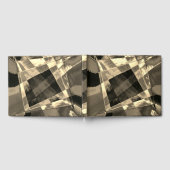 木材やベージュ色のトーンで傾斜した長方形？ ゲストブック (全面)