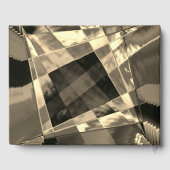 木材やベージュ色のトーンで傾斜した長方形？ ゲストブック (裏面)