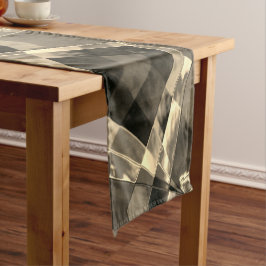 木材やベージュ色のトーンで傾斜した長方形？ ショートテーブルランナー