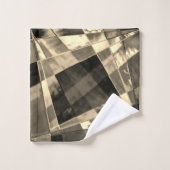 木材やベージュ色のトーンで傾斜した長方形？ バスタオルセット (ウォッシュタオル)