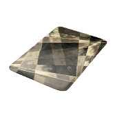 木材やベージュ色のトーンで傾斜した長方形？ バスマット (アングル)