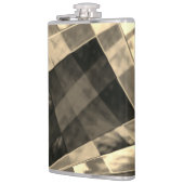 木材やベージュ色のトーンで傾斜した長方形？ フラスク (左)