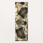 木材やベージュ色のトーンで傾斜した長方形？ ヨガマット (正面)