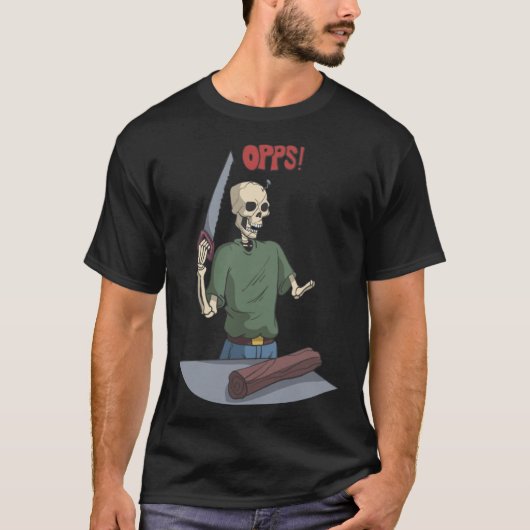 木材を使用する場合のスケルトン Tシャツ (正面)