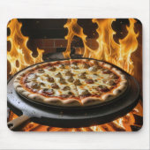 木材を焼いたピザ マウスパッド (正面)