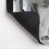 木材ウルフ、雪と木の野生生物アート マウスパッド (コーナー)