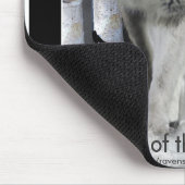 木材ウルフ、雪と木の野生生物アート マウスパッド (コーナー)