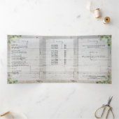 木材エレガントと緑のスパパンフレット 三つ折りカード (内部)