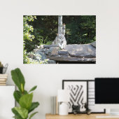 木材オオカミの休息。 ポスター (ホームオフィス)