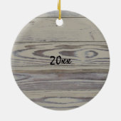 木材オ素朴ーストラリアの羊飼いの水彩 セラミックオーナメント (裏面)