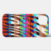 木材カラフルヴィンテージゼブラ印刷 Case-Mate iPhoneケース (裏面 (横))