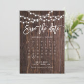 木材カレンダー日付の保存 カード (スタンド正面)