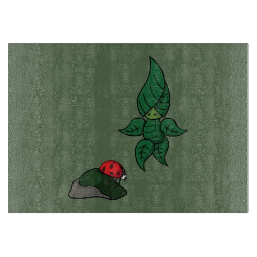 木材ガラスの切断板の中の散歩 カッティングボード (正面)