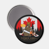 木材キングログと石の家具 マグネット (正面/裏面)