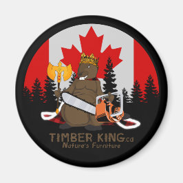 木材キングログと石の家具 マグネット