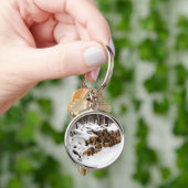 木材キーリングに積み重ね キーホルダー (手)