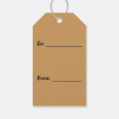 木材ギフトラベルの外観 ギフトタグ (裏面)