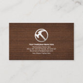 木材クリエイティブシルバー金ゴールドハンマー 名刺 (裏面)