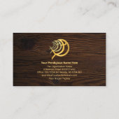 木材クロスクリエイティブ金ゴールドイクサス省 名刺 (裏面)