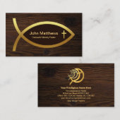 木材クロスクリエイティブ金ゴールドイクサス省 名刺 (正面/裏面)