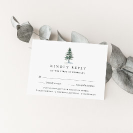 木材グローブミール選択RSVPカード 出欠カード