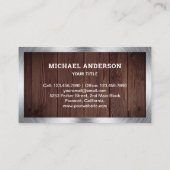 木材コン素朴クリートミキサーセメントトラック 名刺 (裏面)