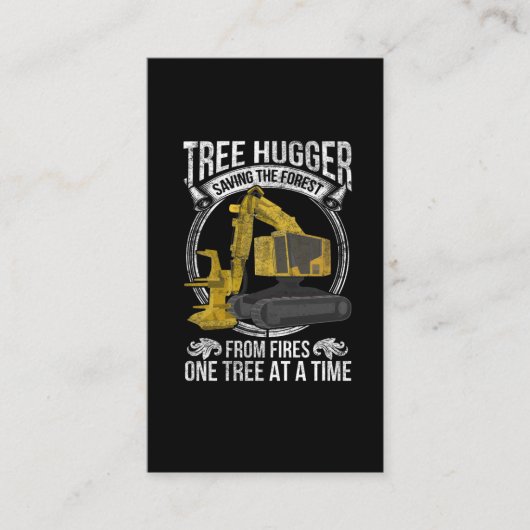 木材ジョーク林業収穫機 名刺 (正面)