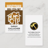 木材スタイリッシュのホーム修復ツール 名刺 (正面/裏面)