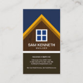 木材スタイリッシュ粒屋根建物建築 名刺 (正面)