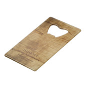 木材ス素朴テンレス鋼ボトルオープナー クレジットカード栓抜き (裏面アングル)