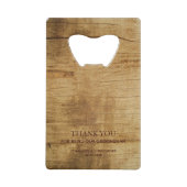 木材ス素朴テンレス鋼ボトルオープナー クレジットカード栓抜き (裏面)