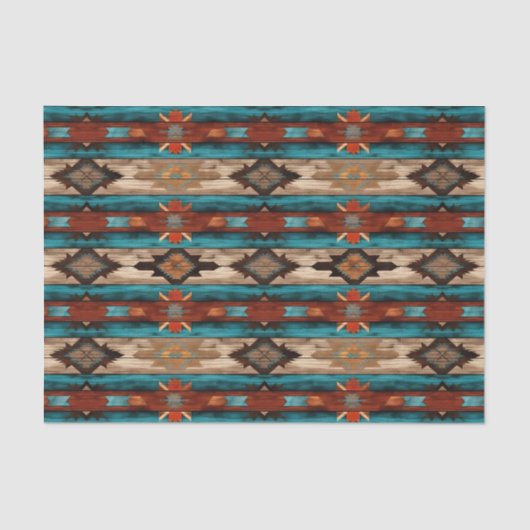 木材タイルフェイクの西のパターンの切り離し 薄葉紙 (正面)