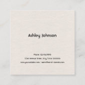 木材テクスチャスタイルデザイン スクエア名刺 (裏面)