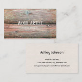 木材テクスチャスタイルデザイン 名刺 (正面/裏面)