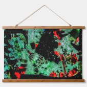 木材トップウォールタペストリー再生プラスチック写真 吊り下げ型タペストリー (正面)