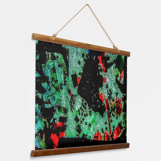 木材トップウォールタペストリー再生プラスチック写真 吊り下げ型タペストリー (傾斜あり)