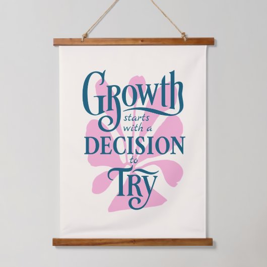 木材トップウォールタペストリー – 成長開始 吊り下げ型タペストリー