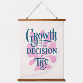 木材トップウォールタペストリー – 成長開始 吊り下げ型タペストリー (正面)