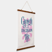 木材トップウォールタペストリー – 成長開始 吊り下げ型タペストリー (傾斜あり)