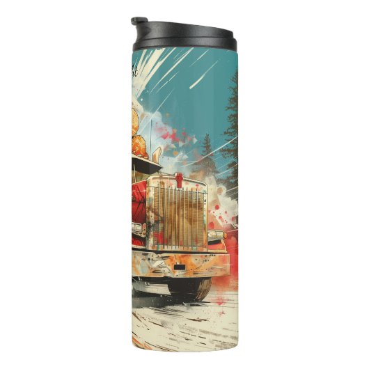 木材トラックの国の道路速度 タンブラー (回転右)