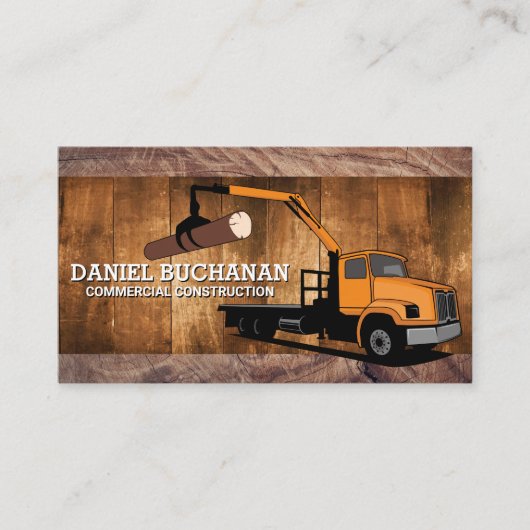 木材トラック車両 名刺 (正面)
