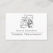 木材トリートメント付イラストレーション 名刺 (正面)