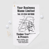 木材トリートメント保存デザイン ゴルフタオル (インサイチュ)