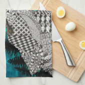 木材ハウリングウルフキッチンタオル キッチンタオル (四つ折り)