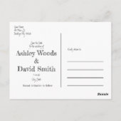 木材ハート日付ポストカードの保存 ポストカード (裏面)