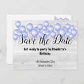 木材バルーン素朴を白く塗りつぶす 案内ポストカード (正面/裏面)